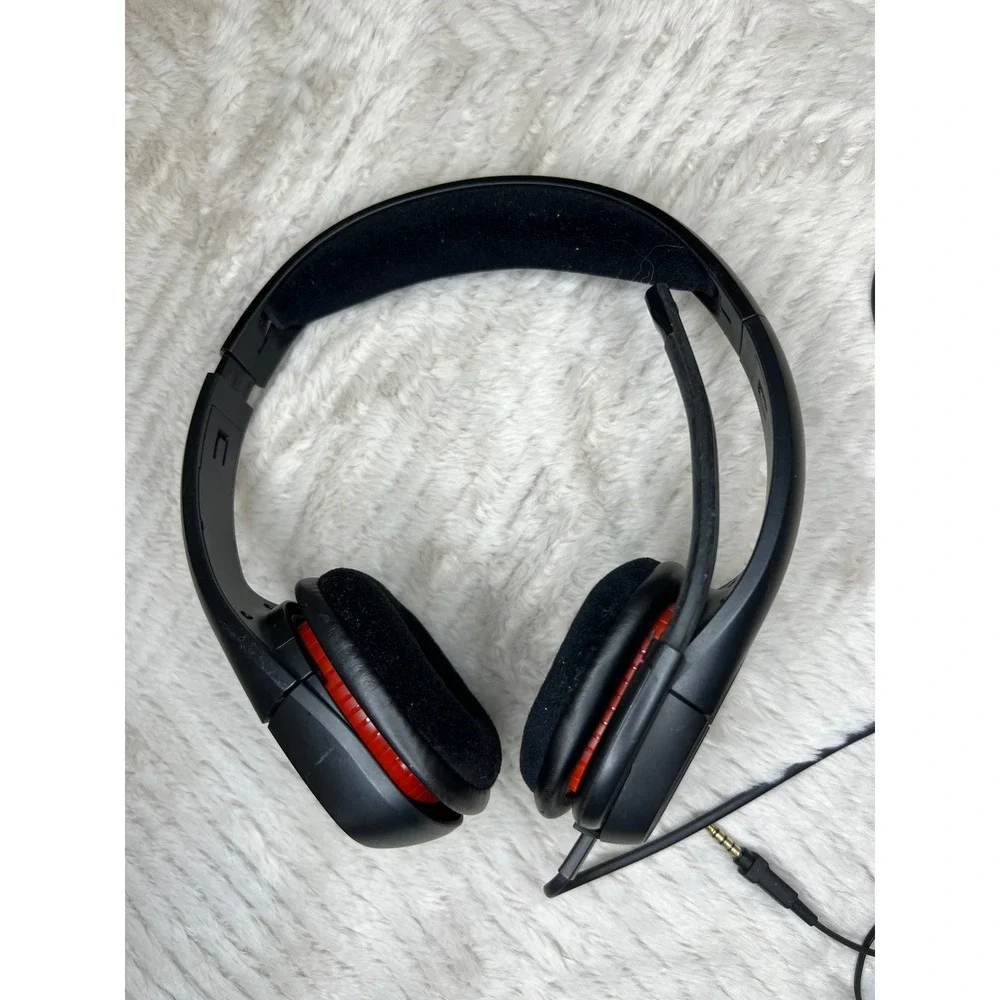 Plantronics PlayStation Gaming Headset Wired Boom Mic Black Red OS